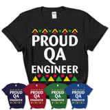Proud Qa Engineer Africa Pride Black History Month T-Shirt