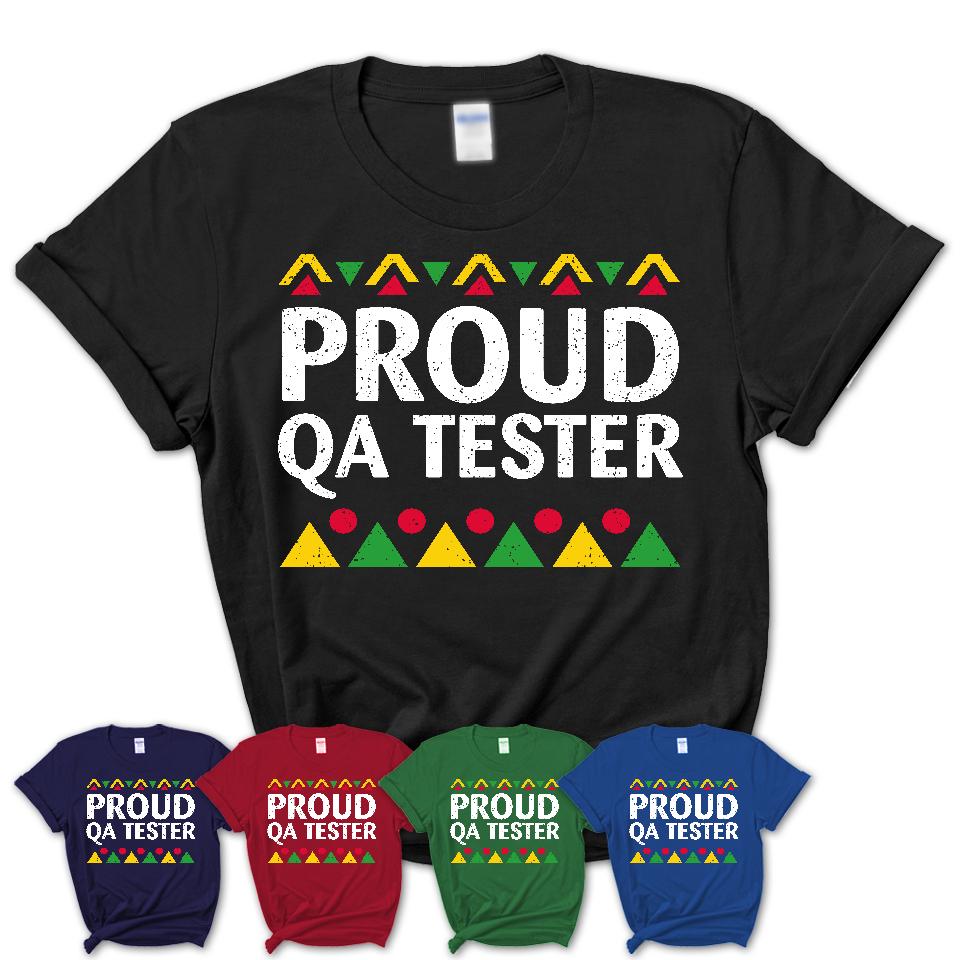 Proud Qa Tester Africa Pride Black History Month T-Shirt