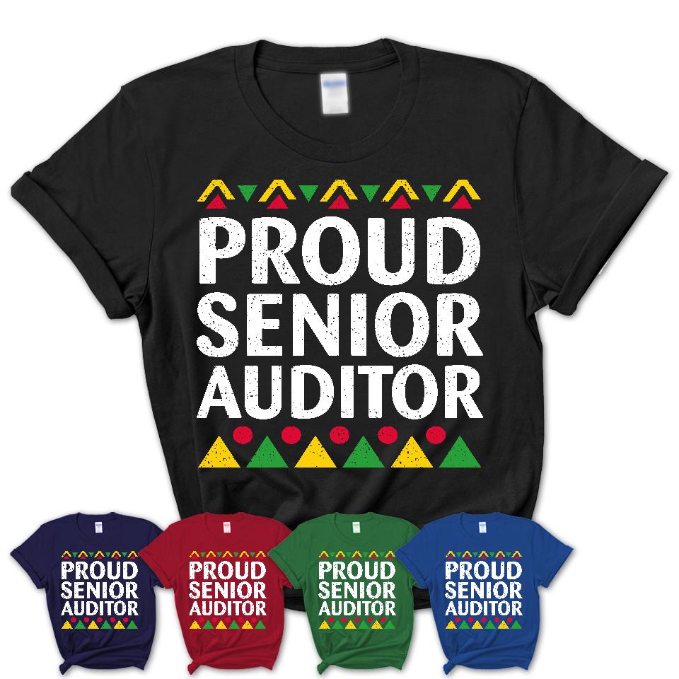 Proud Senior Auditor Africa Pride Black History Month T-Shirt