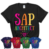 Sap Architect Rainbow Lettering Heart Shirt, Employee Appreciation Gifts
