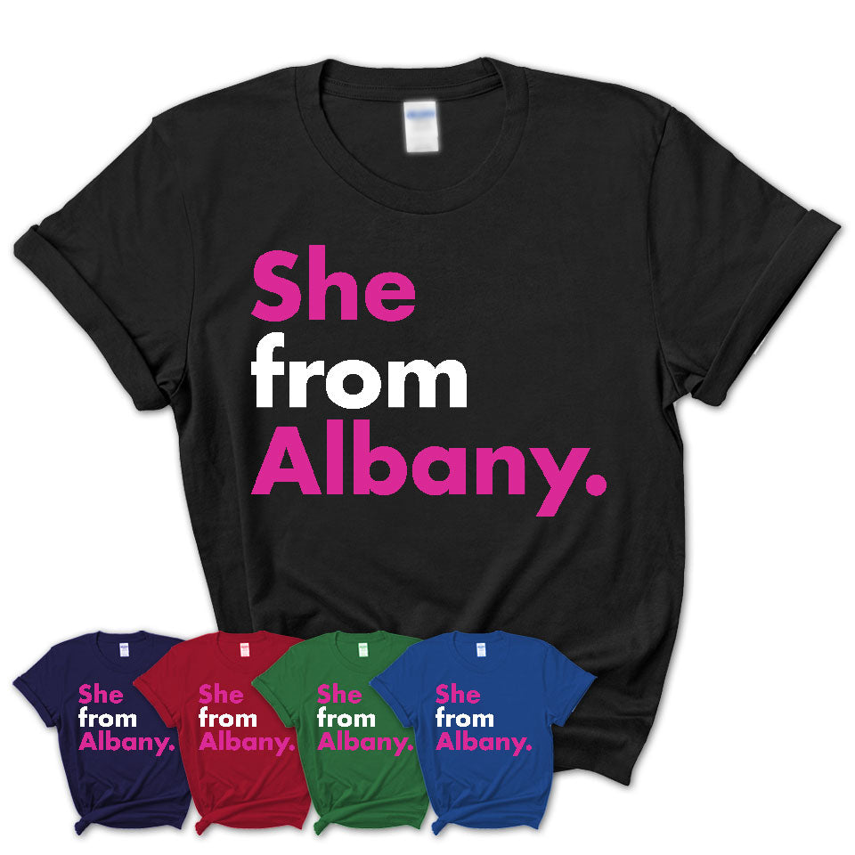 She From Albany Shirt New York State Birthday Gift For Her