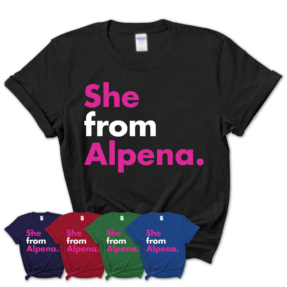 She From Alpena Shirt Michigan State Birthday Gift For Her