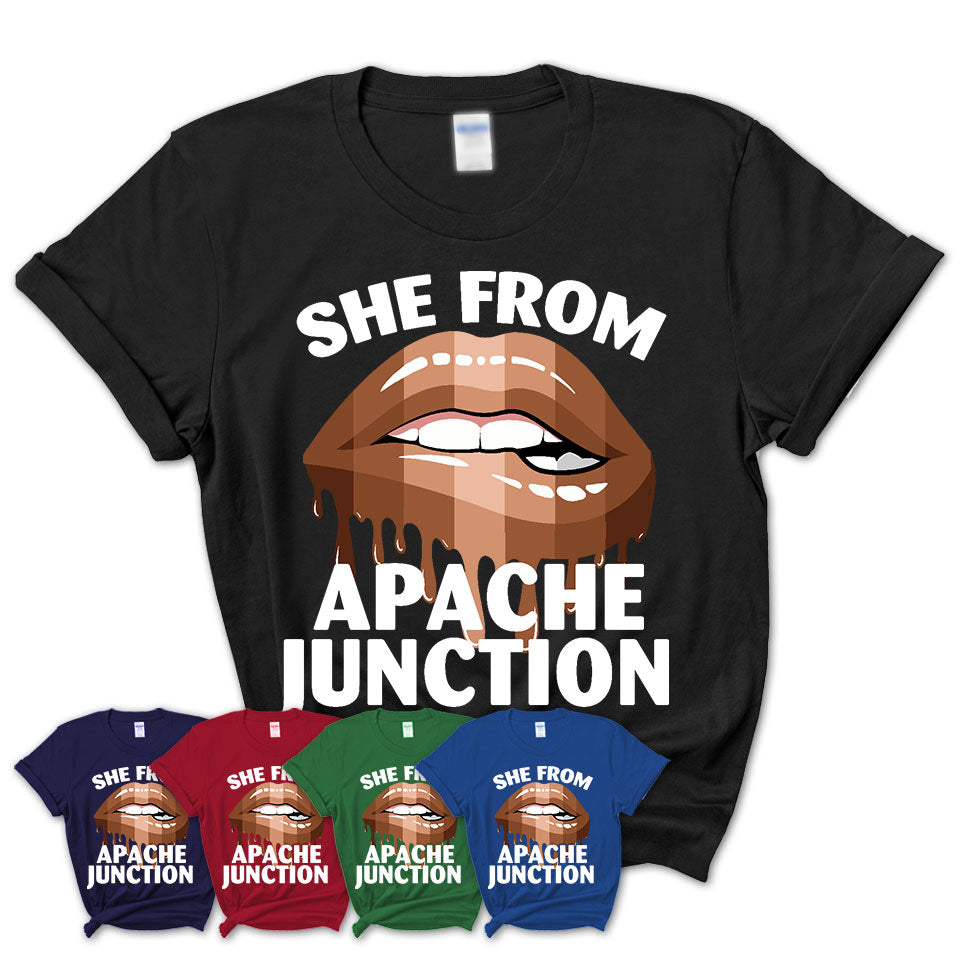 She From Apache Junction Arizona T-Shirt Black Lives Matter Sexy Lips Girl Shirt