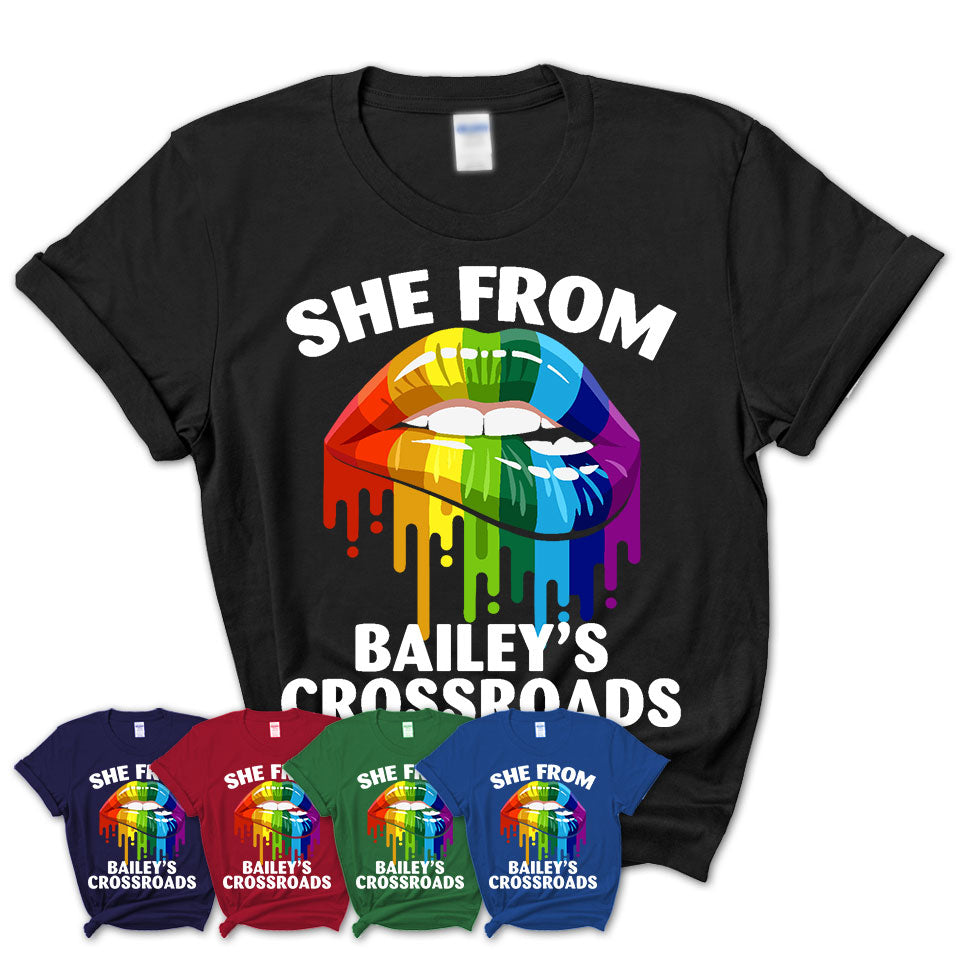 She From Bailey's Crossroads Virginia T-Shirt LGBT Pride Sexy Lips Gift Shirt