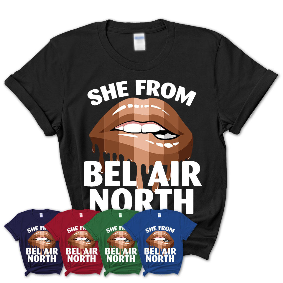 She From Bel Air North Maryland T-Shirt Black Lives Matter Sexy Lips Girl Shirt