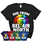 She From Bel Air North Maryland T-Shirt LGBT Pride Sexy Lips Gift Shirt