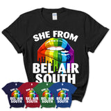 She From Bel Air South Maryland T-Shirt LGBT Pride Sexy Lips Gift Shirt