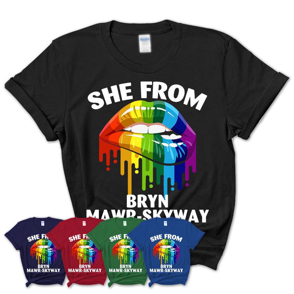 She From Bryn Mawr-Skyway Washington T-Shirt LGBT Pride Sexy Lips Gift Shirt