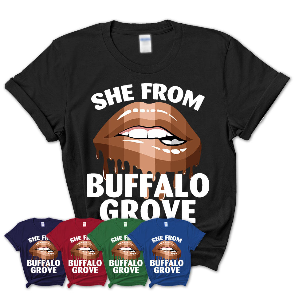 She From Buffalo Grove Illinois T-Shirt Black Lives Matter Sexy Lips Girl Shirt