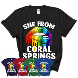 She From Coral Springs Florida T-Shirt LGBT Pride Sexy Lips Gift Shirt