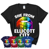 She From Ellicott City Maryland T-Shirt LGBT Pride Sexy Lips Gift Shirt