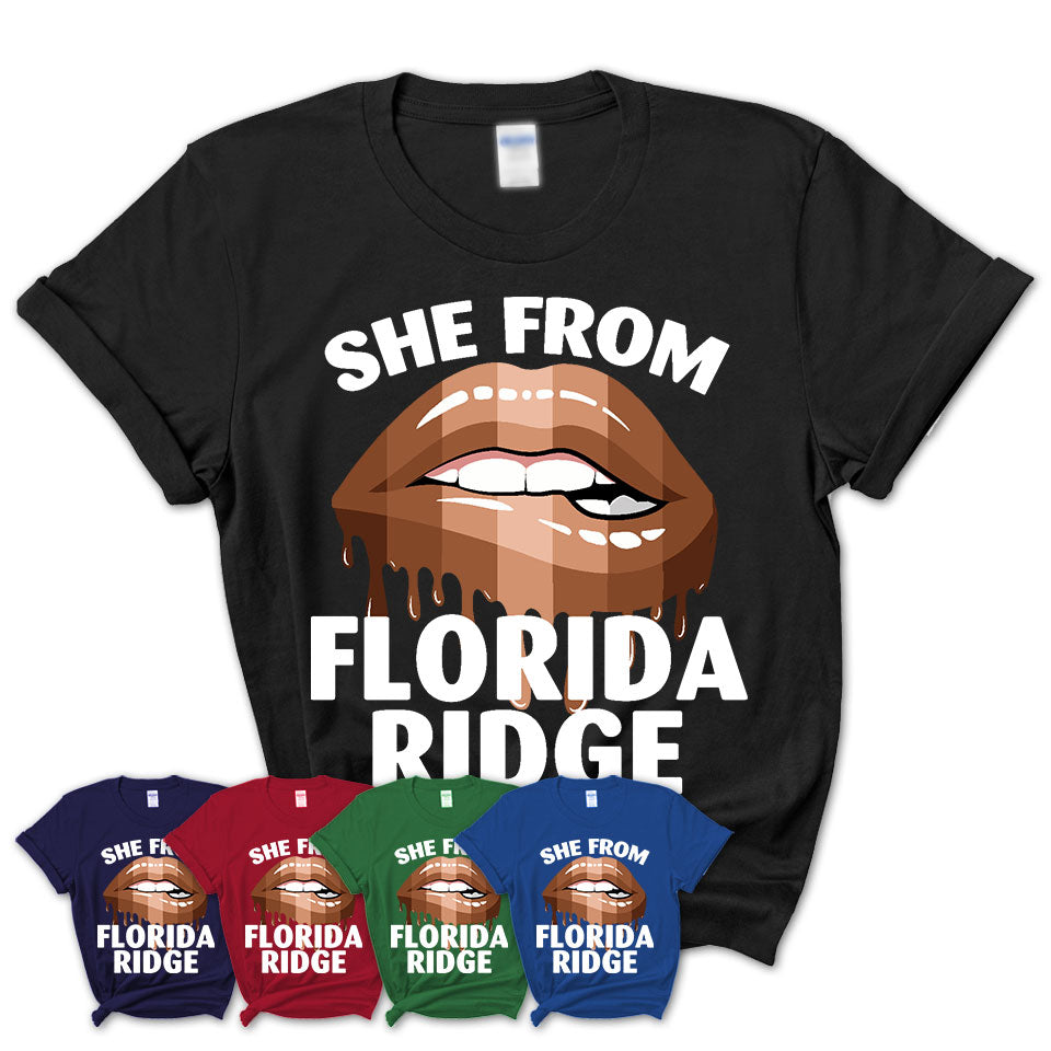 She From Florida Ridge Florida T-Shirt Black Lives Matter Sexy Lips Girl Shirt
