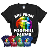 She From Foothill Farms California T-Shirt LGBT Pride Sexy Lips Gift Shirt