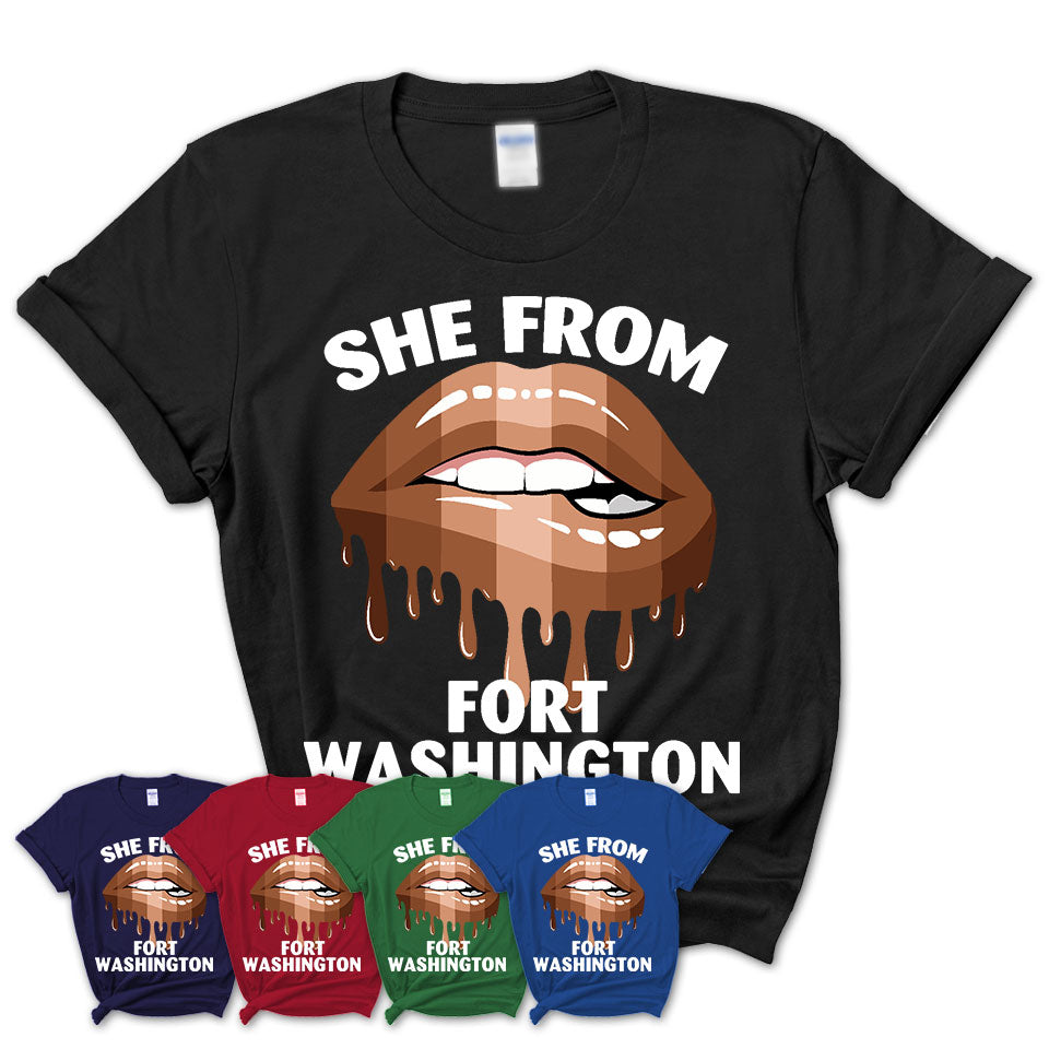 She From Fort Washington Maryland T-Shirt Black Lives Matter Sexy Lips Girl Shirt