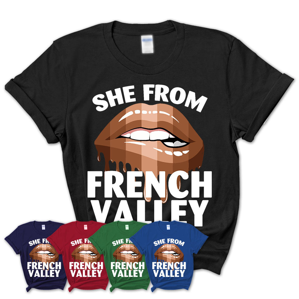 She From French Valley California T-Shirt Black Lives Matter Sexy Lips Girl Shirt