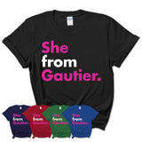 She From Gautier Shirt Mississippi State Birthday Gift For Her