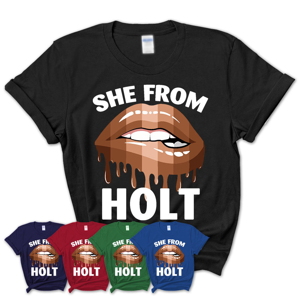 She From Holt Michigan T-Shirt Black Lives Matter Sexy Lips Girl Shirt