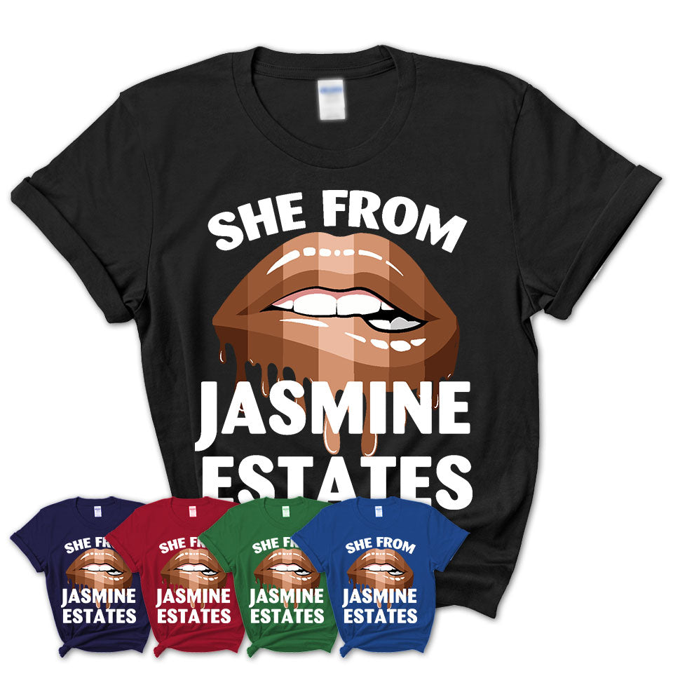 She From Jasmine Estates Florida T-Shirt Black Lives Matter Sexy Lips Girl Shirt