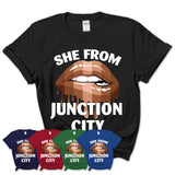 She From Junction City Kansas T-Shirt Black Lives Matter Sexy Lips Girl Shirt