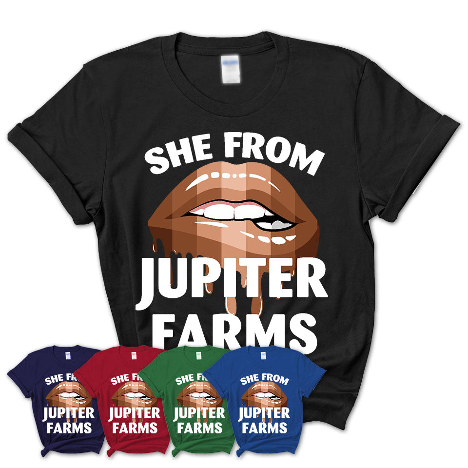 She From Jupiter Farms Florida T-Shirt Black Lives Matter Sexy Lips Girl Shirt