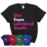 She From Lakeland South Shirt Washington State Birthday Gift For Her