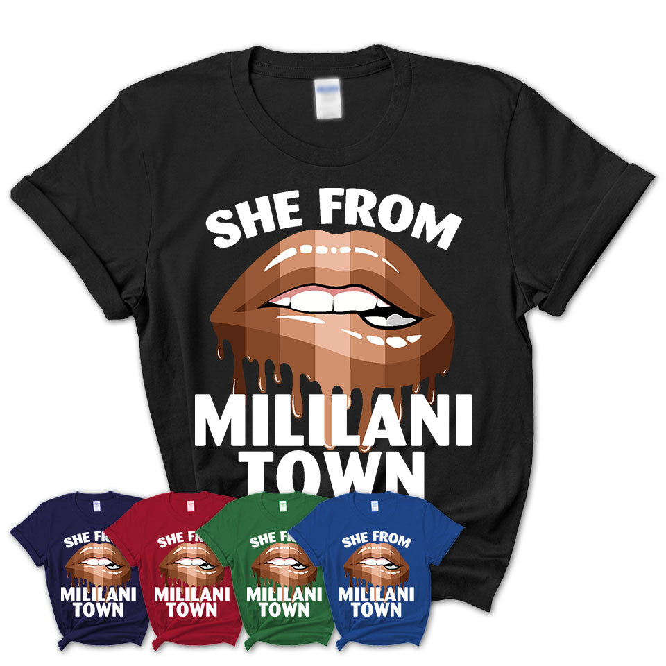 She From Mililani Town Hawaii T-Shirt Black Lives Matter Sexy Lips Girl Shirt