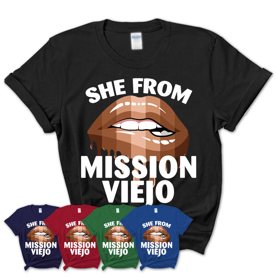 She From Mission Viejo California T-Shirt Black Lives Matter Sexy Lips Girl Shirt