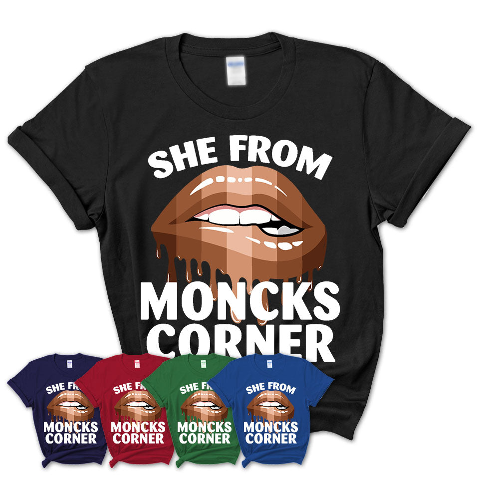 She From Moncks Corner South Carolina T-Shirt Black Lives Matter Sexy Lips Girl Shirt