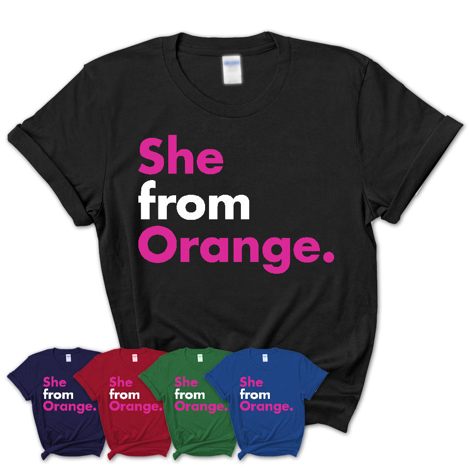 She From Orange Shirt California State Birthday Gift For Her