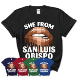 She From San Luis Obispo California T-Shirt Black Lives Matter Sexy Lips Girl Shirt