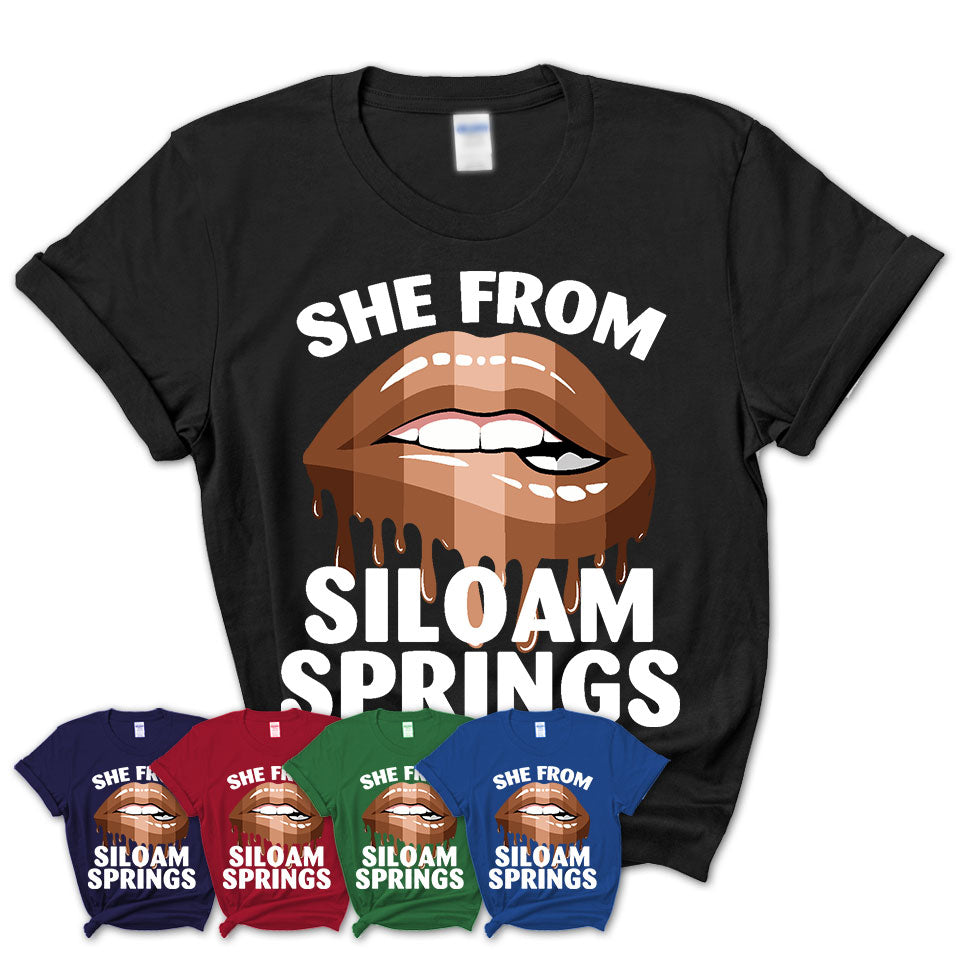 She From Siloam Springs Arkansas T-Shirt Black Lives Matter Sexy Lips Girl Shirt