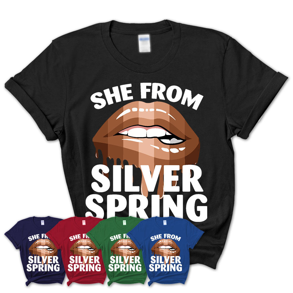 She From Silver Spring Maryland T-Shirt Black Lives Matter Sexy Lips Girl Shirt