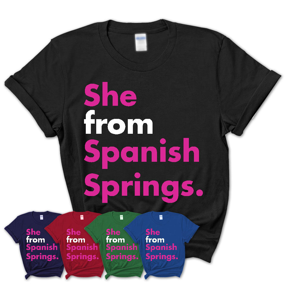 She From Spanish Springs Shirt Nevada State Birthday Gift For Her