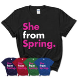 She From Spring Shirt Texas State Birthday Gift For Her