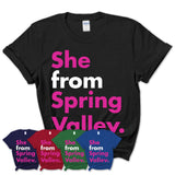 She From Spring Valley Shirt Nevada State Birthday Gift For Her