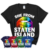 She From Staten Island New York T-Shirt LGBT Pride Sexy Lips Gift Shirt