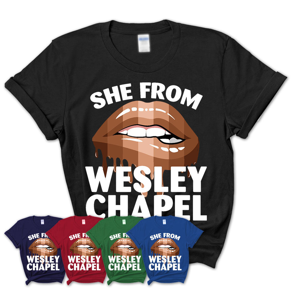 She From Wesley Chapel Florida T-Shirt Black Lives Matter Sexy Lips Girl Shirt