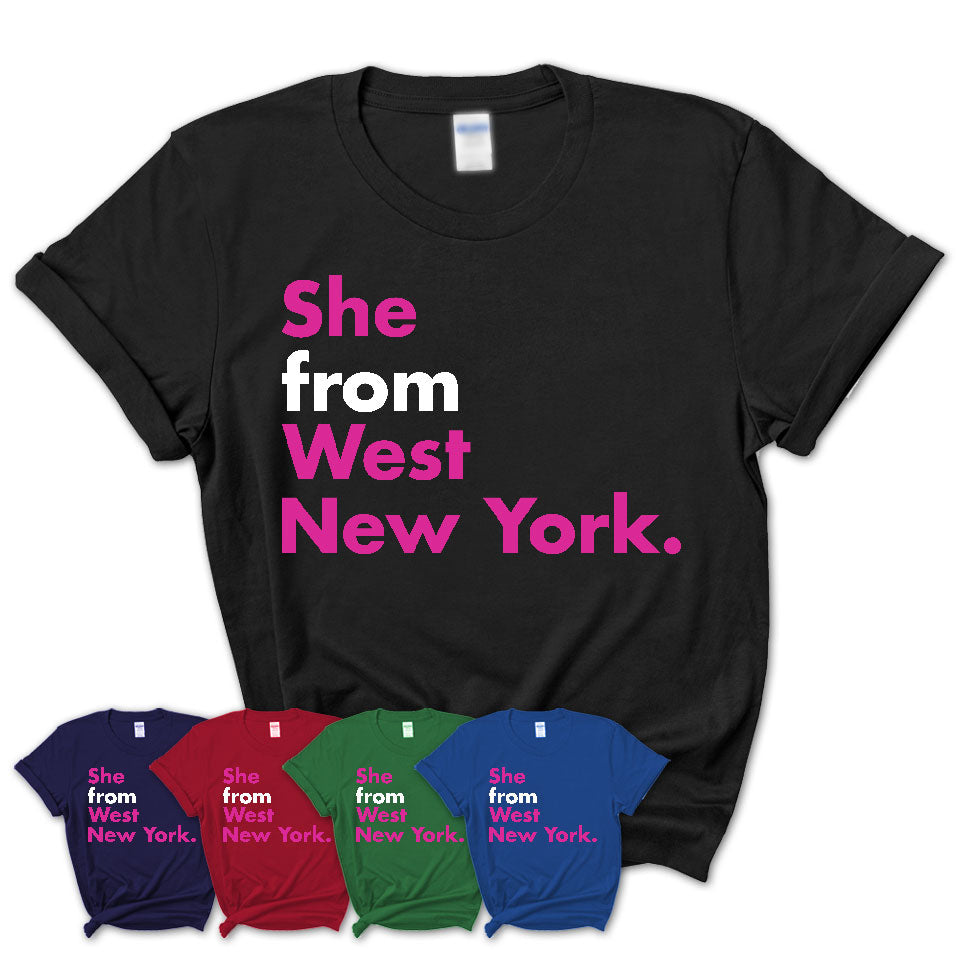 She From West New York Shirt New Jersey State Birthday Gift For Her
