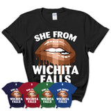 She From Wichita Falls Texas T-Shirt Black Lives Matter Sexy Lips Girl Shirt