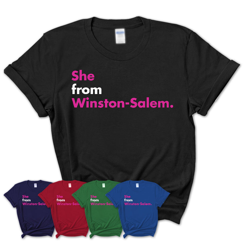 She From Winston-Salem Shirt North Carolina State Birthday Gift For Her