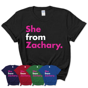 She From Zachary Shirt Louisiana State Birthday Gift For Her