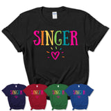 Singer Rainbow Lettering Heart Shirt, Employee Appreciation Gifts
