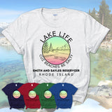 Smith and Sayles Reservoir Rhode Island Lake Life Cuz Beaches Be Salty Fishing Camping Team Shirt