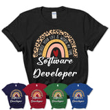 Software Developer Because Your Life Worth My Time Rainbow T-Shirt