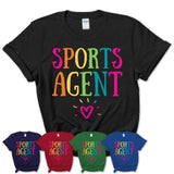 Sports Agent Rainbow Lettering Heart Shirt, Employee Appreciation Gifts