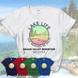 Squaw Valley Reservoir Nevada Lake Life Cuz Beaches Be Salty Fishing Camping Team Shirt