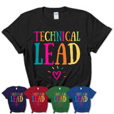 Technical Lead Rainbow Lettering Heart Shirt, Employee Appreciation Gifts