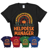 Thankful Helpdesk Manager Shirt, Pumpkin Rainbow Sweater for Fall Lovers, Thanksgiving Gift for Helpdesk Manager Women