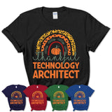 Thankful Technology Architect Shirt, Pumpkin Rainbow Sweater for Fall Lovers, Thanksgiving Gift for Technology Architect Women