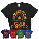 Thankful Youth Director Shirt, Pumpkin Rainbow Sweater for Fall Lovers, Thanksgiving Gift for Youth Director Women